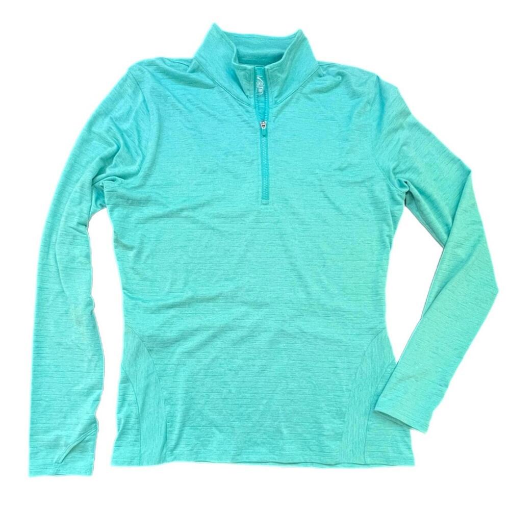 Slazenger Women’s Aqua Golf Quarter Zip Athletic Top Size M - Picture 1 of 8